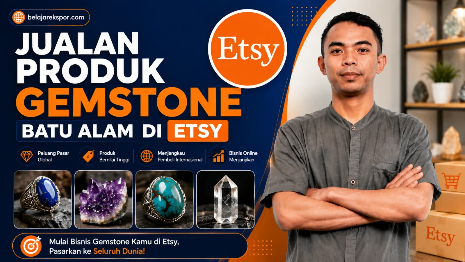 Materi Jualan Produk Gemstone / Batu Alam DI Etsy