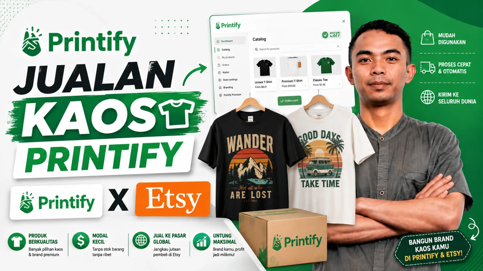 Materi Jualan Kaos Printify X Etsy